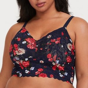 💫SALE 💫NWT Torrid | navy floral lace bralette